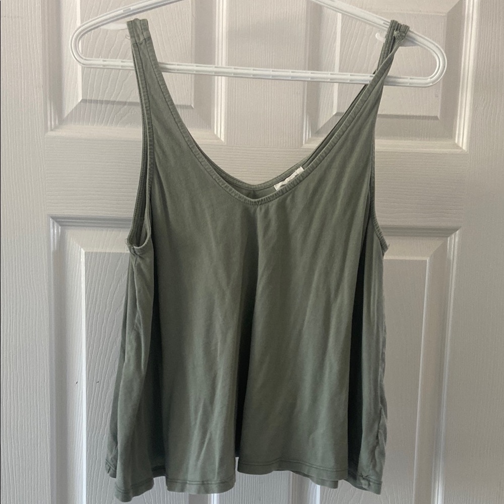 Olive Green Sleeveless Top